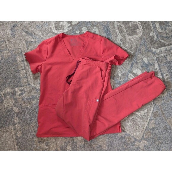 Figs Other - FIGS Technical Collection Womens Scrub Set Sz Small Tall Orange Nurse Medical